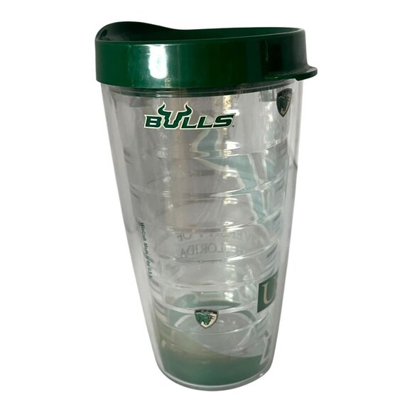 University of South Florida USF Bulls 16 oz Insulated Tervis Tumbler with Green - Picture 4 of 5